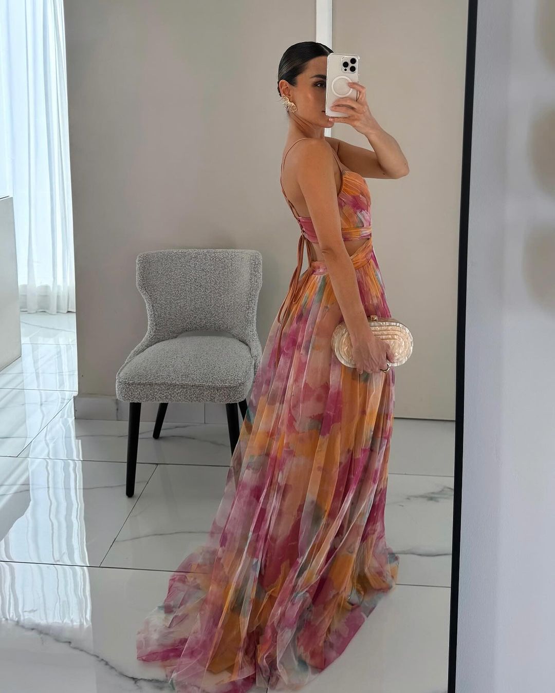 Arielle | Incantevole Maxi-Abito con Stampa Floreale