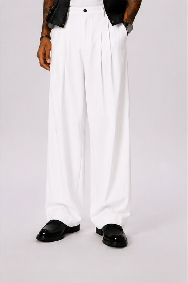 Pantalón Marbella – Pierna Ancha con Pliegues