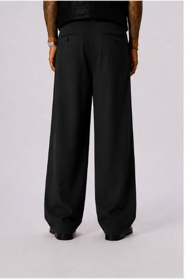 Pantalón Bellagio – Cintura Alta y Pierna Ancha Plisado