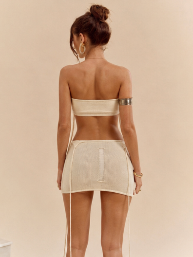 Conjunto Destello – Top Tubo y Falda de Punto