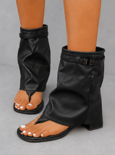 Odette – Botines Abiertos Bohemios con Hebilla