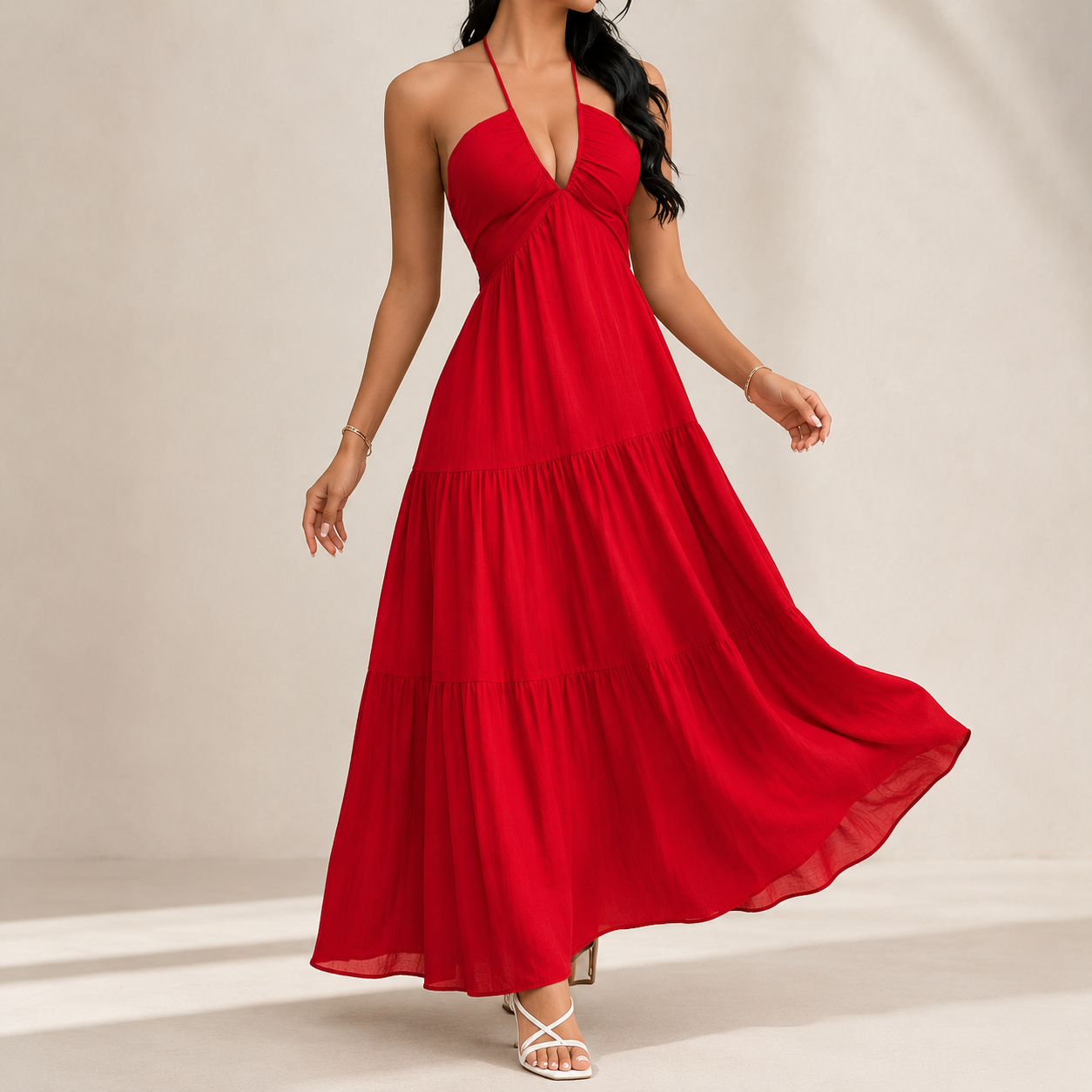 Solara | Maxi Abito Halter Grace