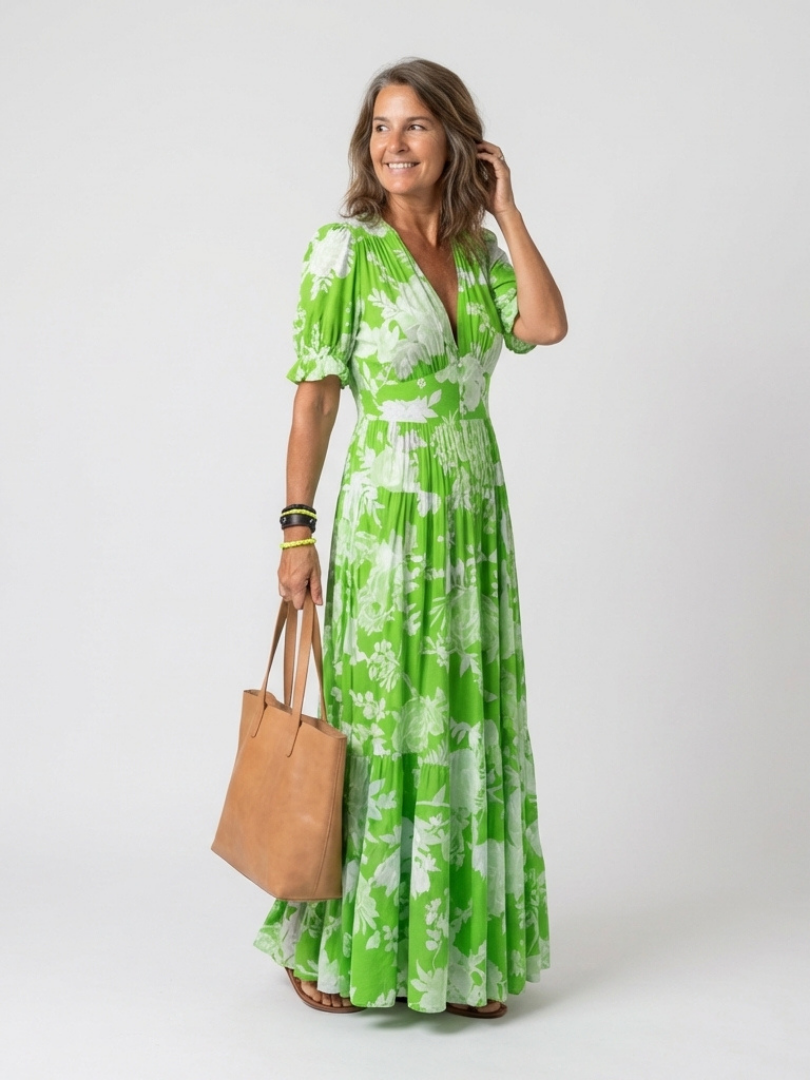 Yoanne | Abito Midi a Fiori