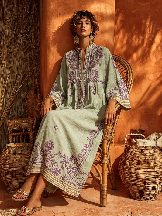 Zahara | Abito maxi floreale bohémien