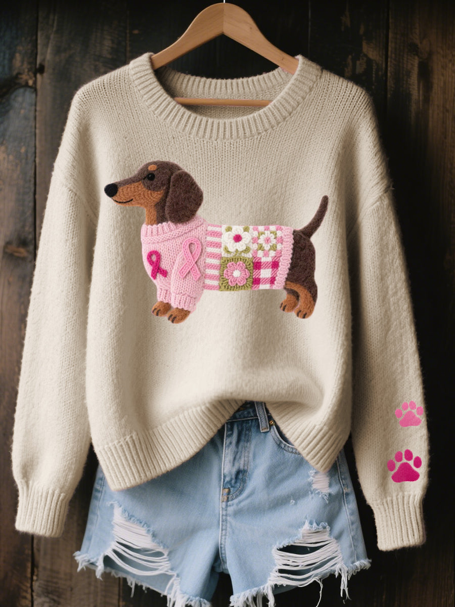 Luna | Maglione Morbido con Applicazione Cane