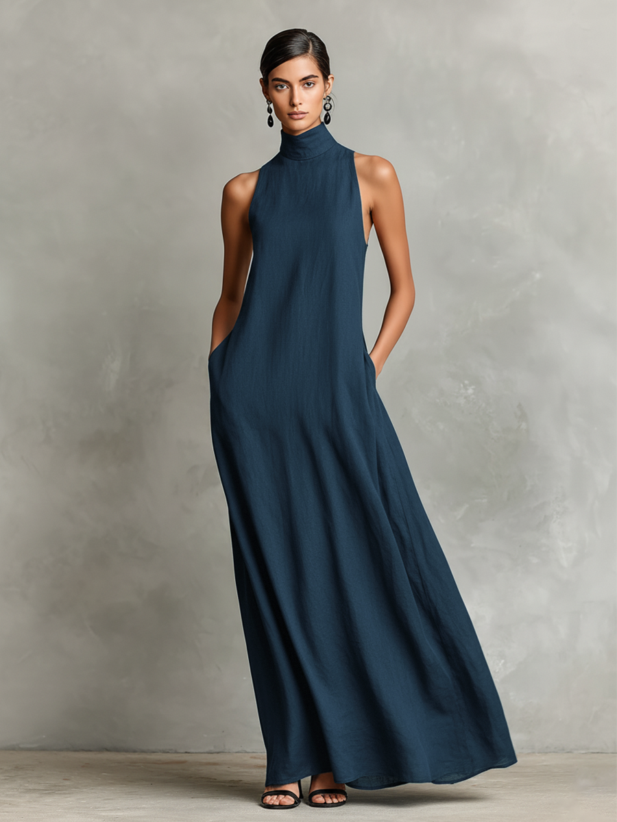Caterina | Vestido Largo Negro Minimalista