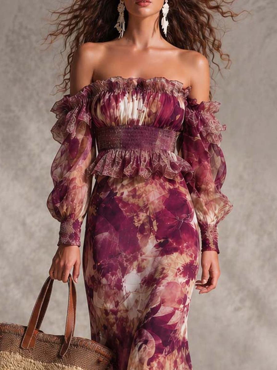 Carlota | Vestido Largo con Hombros Descubiertos