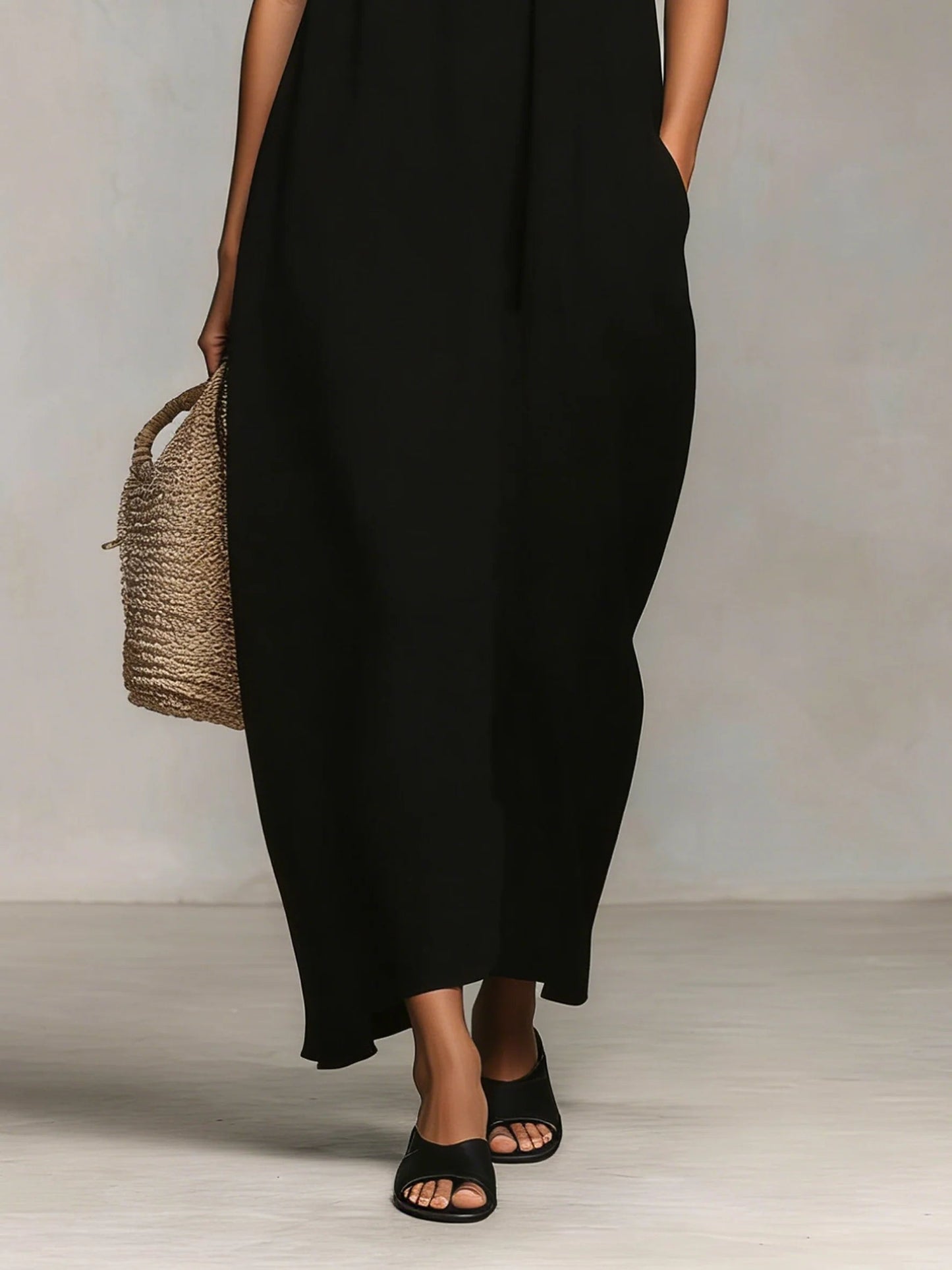 Mirelle™ | Abito Maxi con Blocchi di Colore e Spalline Sottile