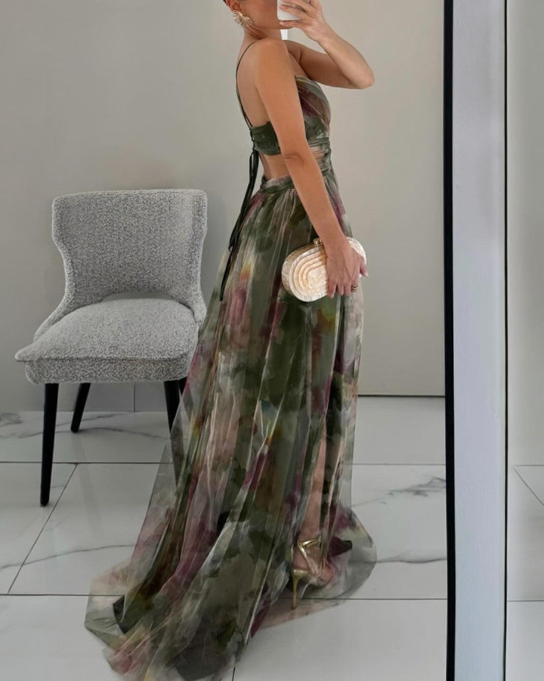 Greta | Incantevole Maxi-Abito con Stampa Floreale