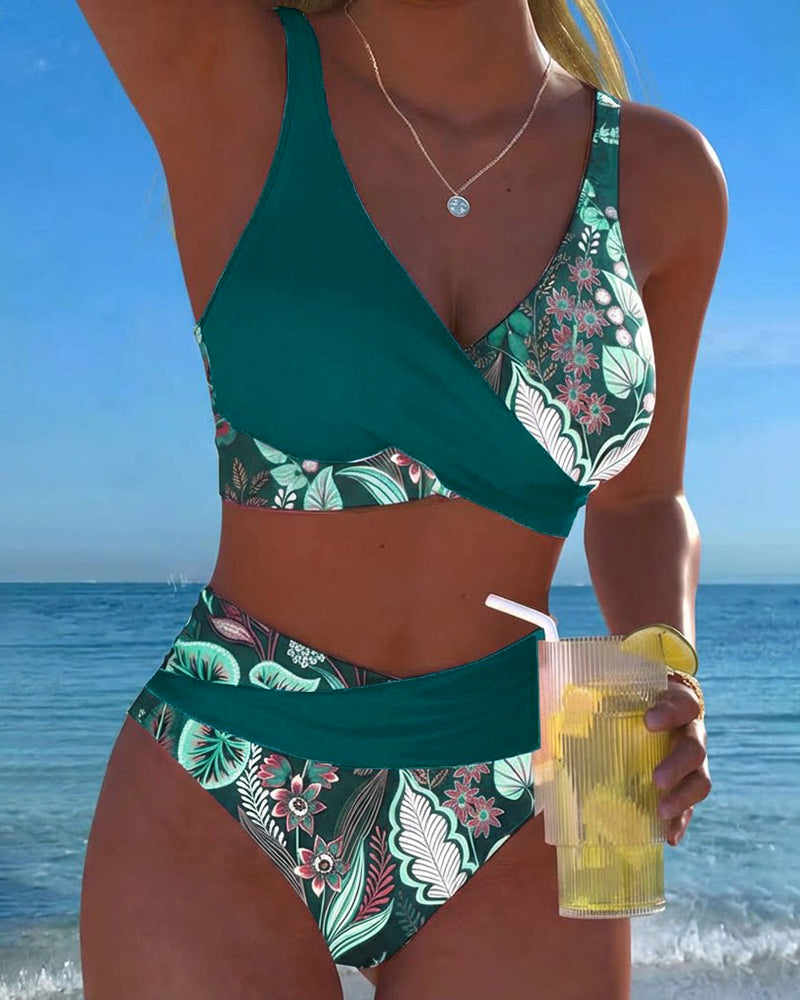 Chiara | Bikini Floreale Contrasto