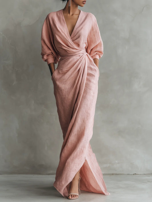 Lorena Vestido Maxi con Escote en V