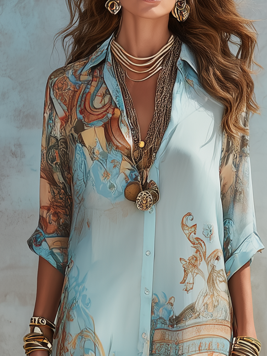 Baroque | Elegante Abito Estivo Fluente