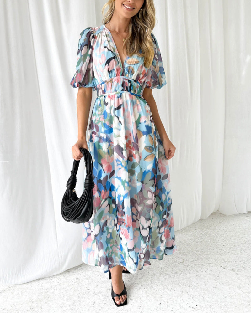 Celine | Abito Femminile con Motivo Floreale