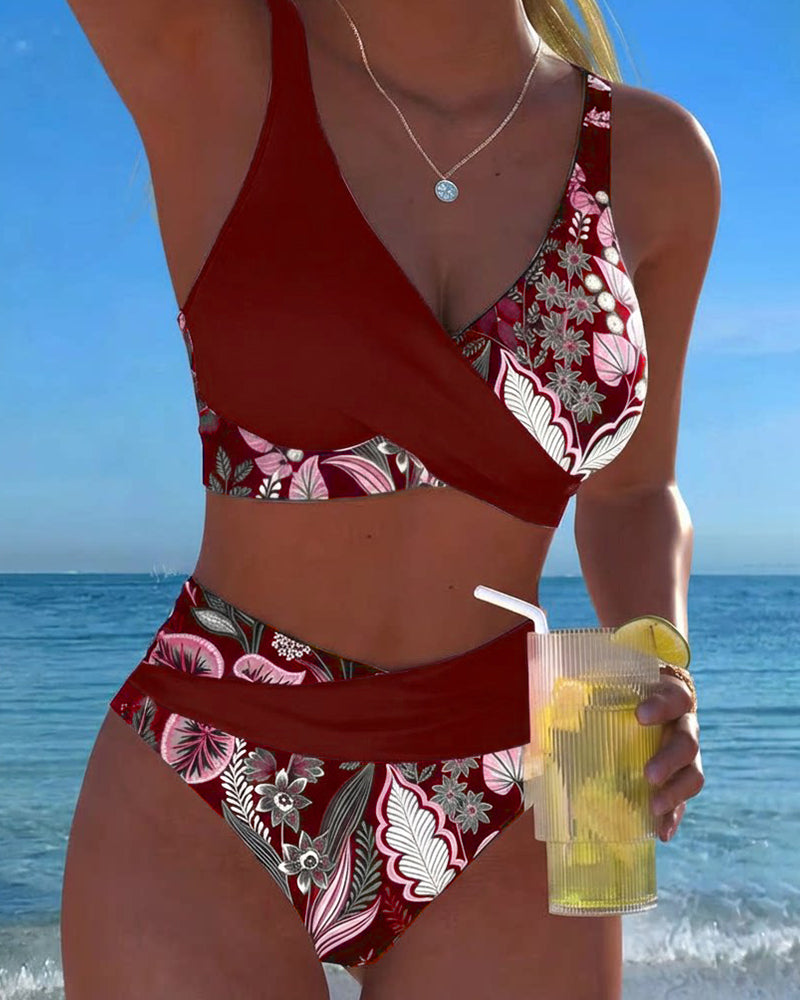 Chiara | Bikini Floreale Contrasto