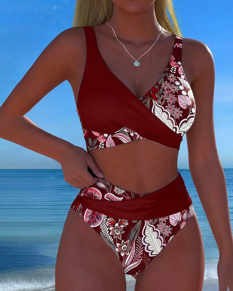 Chiara | Bikini Floreale Contrasto