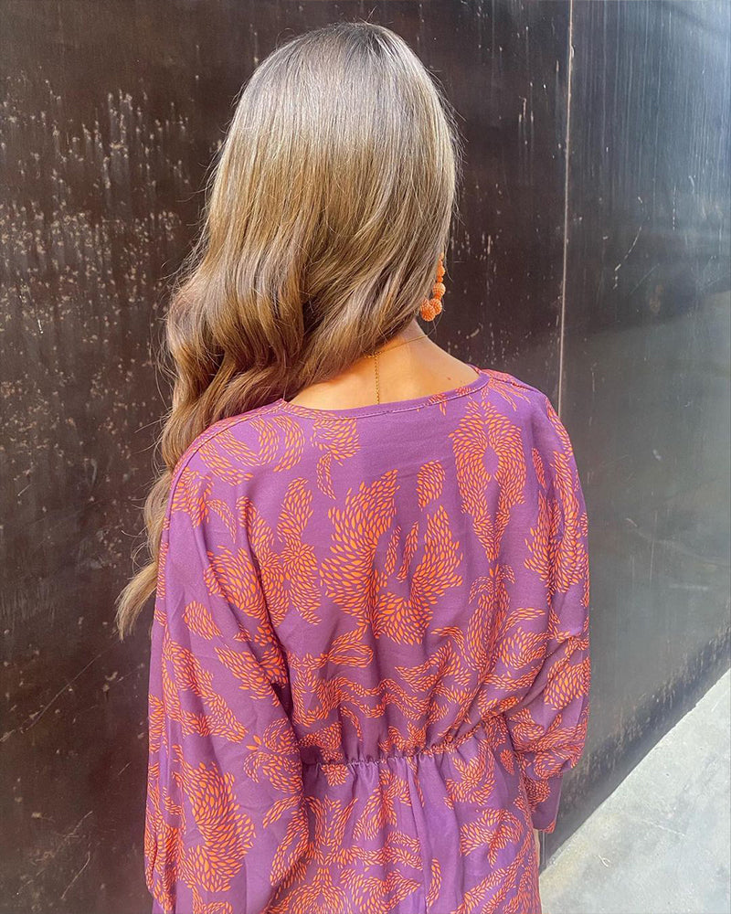 Celeste | Abito Midi Eleganza Fiorita