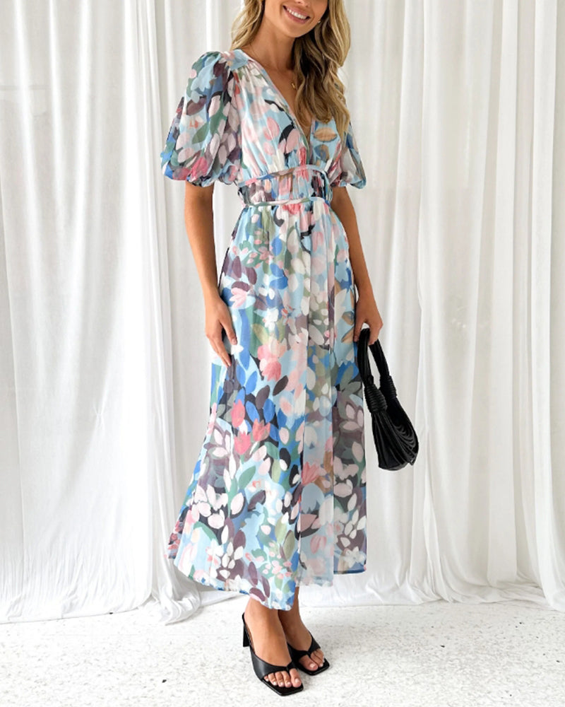 Celine | Abito Femminile con Motivo Floreale