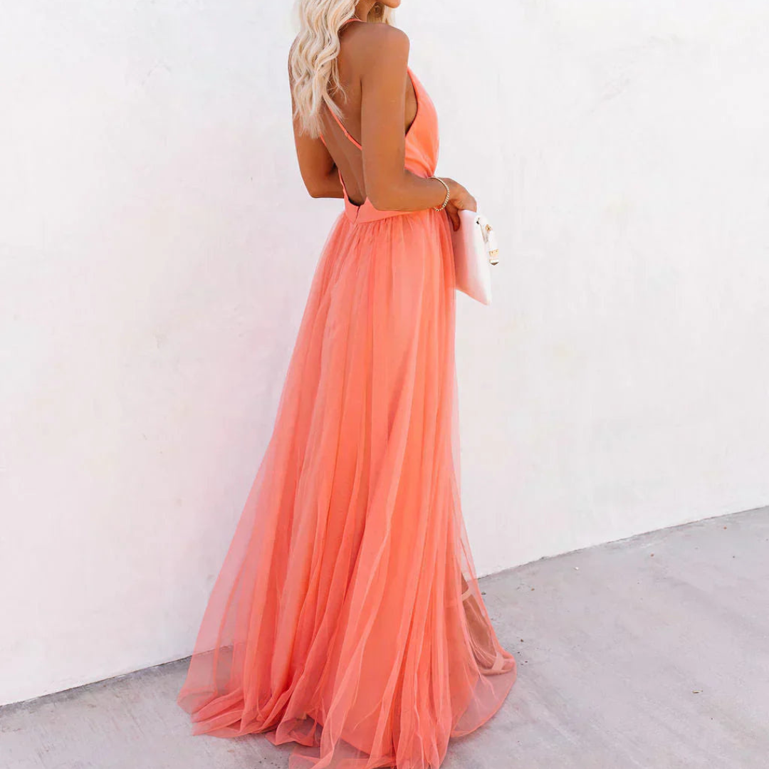 Ginevra | Maxi Abito Luce Corallo
