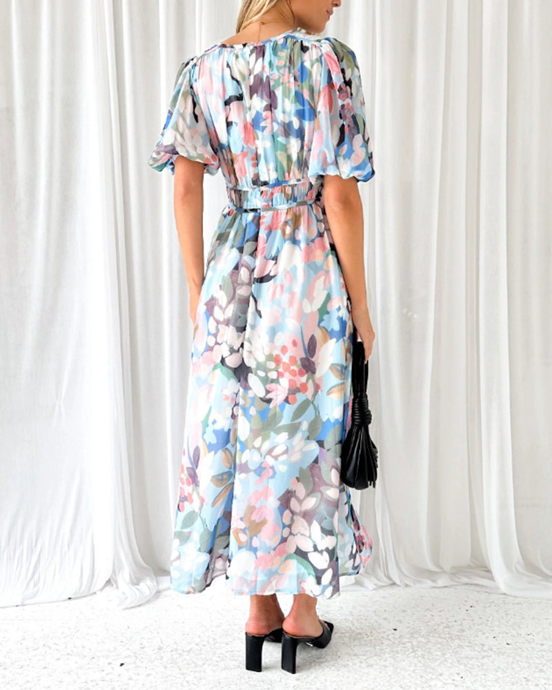 Celine | Abito Femminile con Motivo Floreale