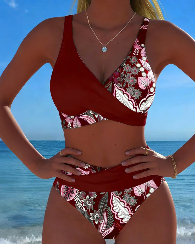 Chiara | Bikini Floreale Contrasto