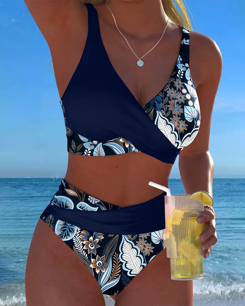 Chiara | Bikini Floreale Contrasto