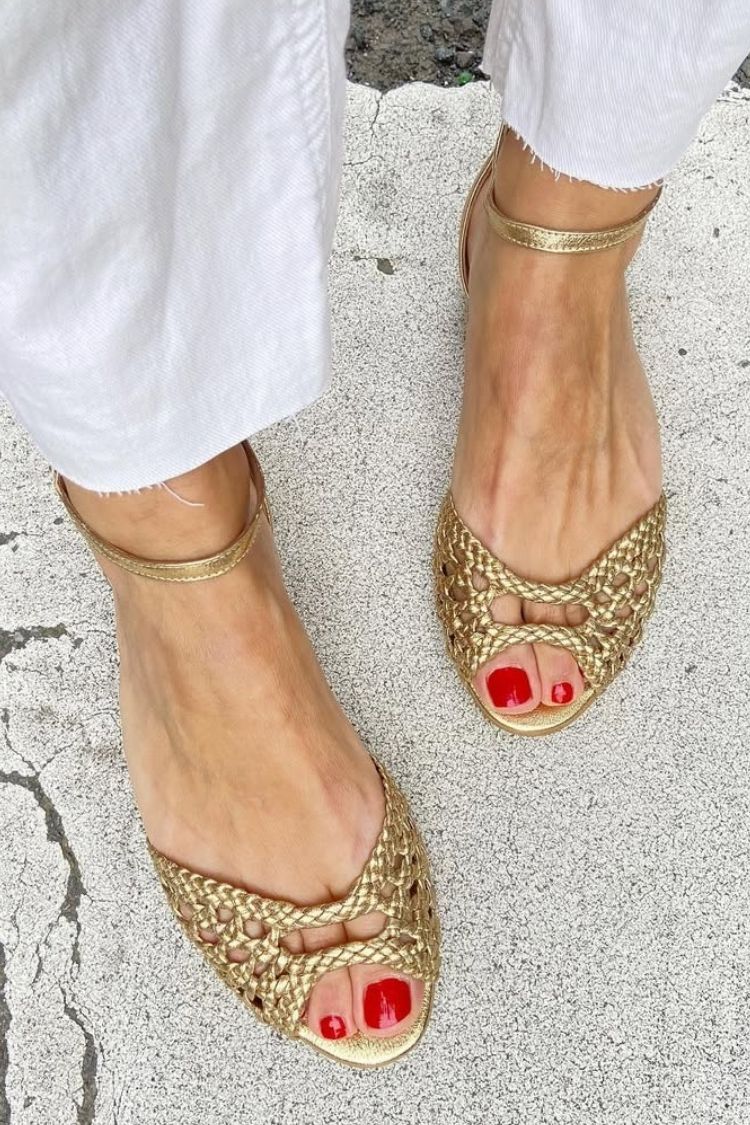 Isadora™ | Sandali Intrecciati Dorati