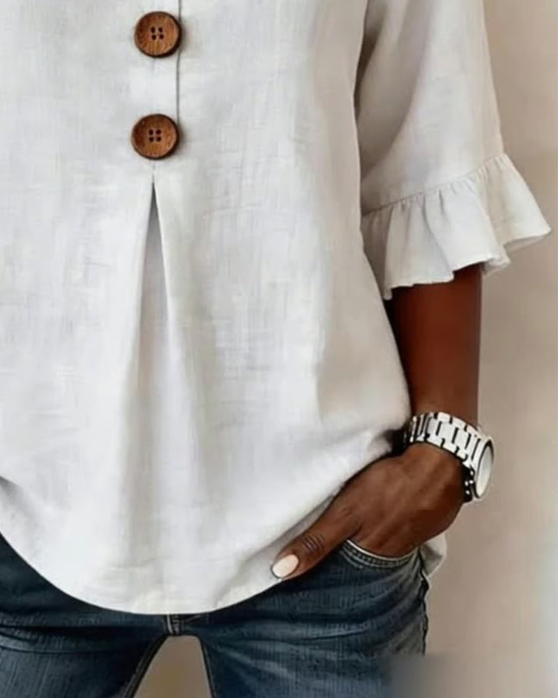 Noa | Blusa con volantes y botones