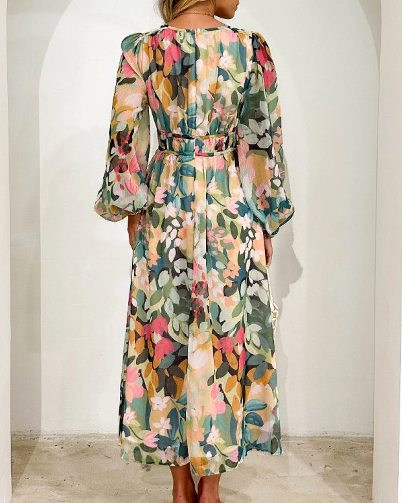 Celine | Abito Femminile con Motivo Floreale
