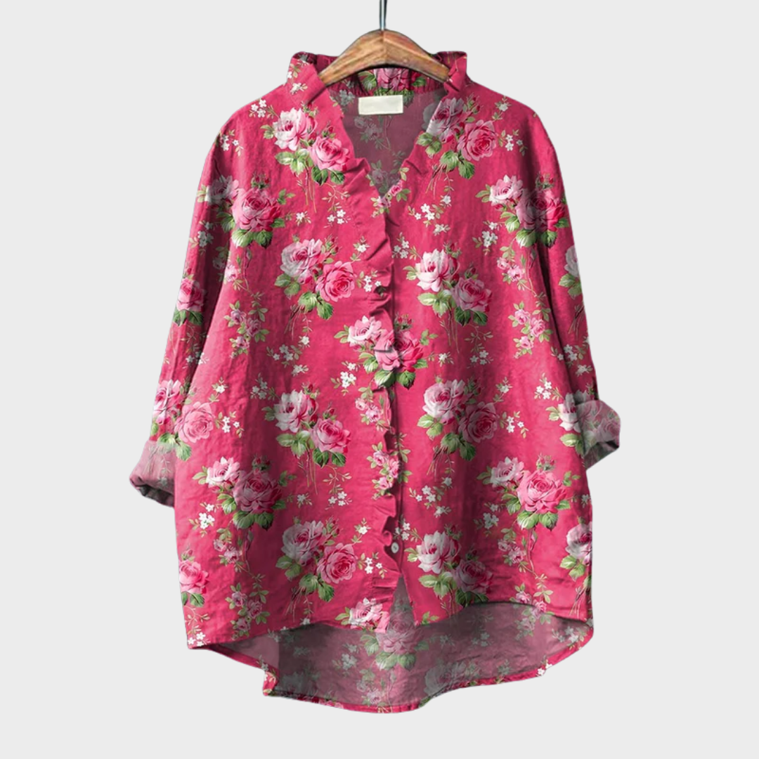 Tara | Elegante Blusa de Verano de Lino