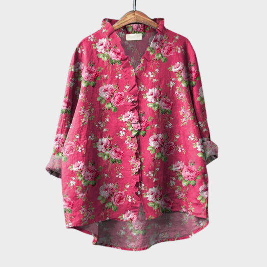 Tara | Elegante Blusa de Verano de Lino