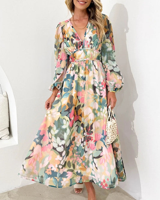 Celine | Abito Femminile con Motivo Floreale