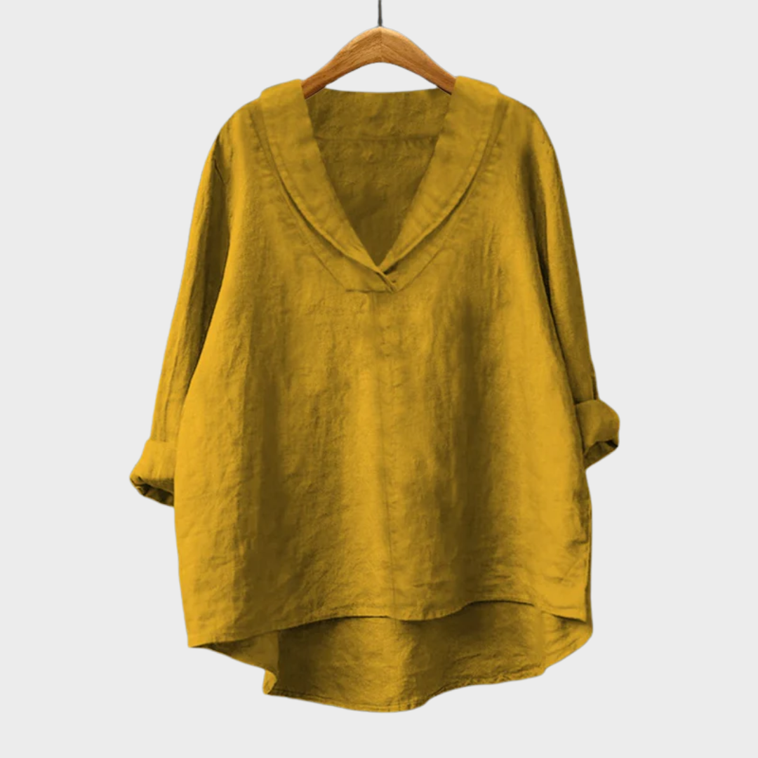 Samantha | Elegante Blusa de Verano de Lino