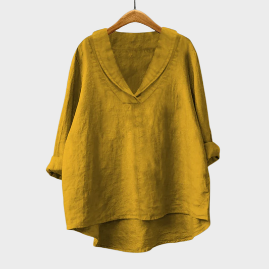 Samantha | Elegante Blusa de Verano de Lino