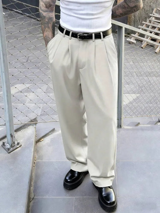 Pantalón de Vestir Holgado Pierna Recta – Corte Business Casual