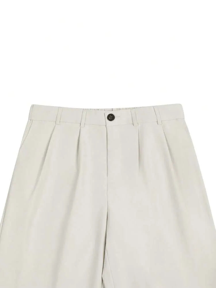 Pantalón de Vestir Holgado Pierna Recta – Corte Business Casual