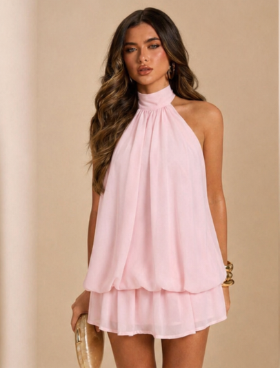 Vestido Petit Halter – Mini con Lazo