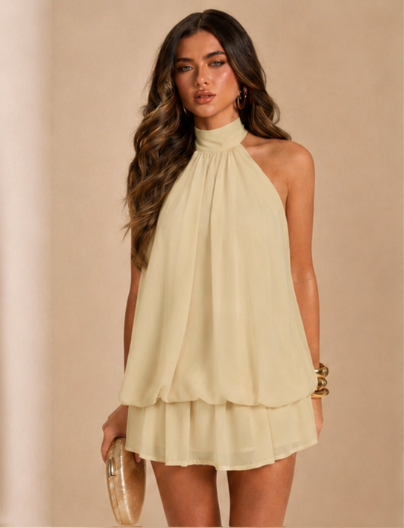 Vestido Petit Halter – Mini con Lazo