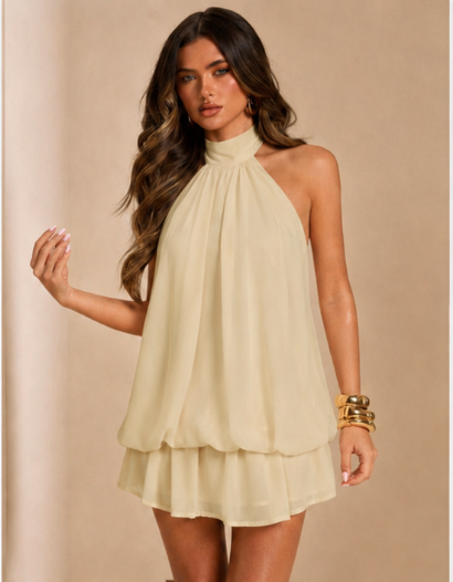 Vestido Petit Halter – Mini con Lazo