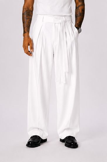 Pantalón Capri Lino – Corte Holgado Pierna de Barril