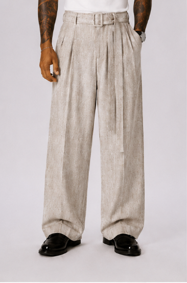 Pantalón Capri Lino – Corte Holgado Pierna de Barril