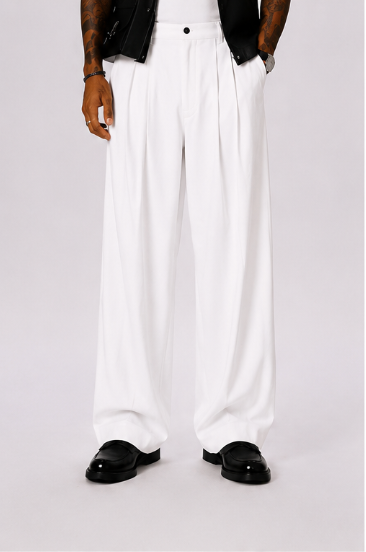 Pantalón Marbella – Pierna Ancha con Pliegues