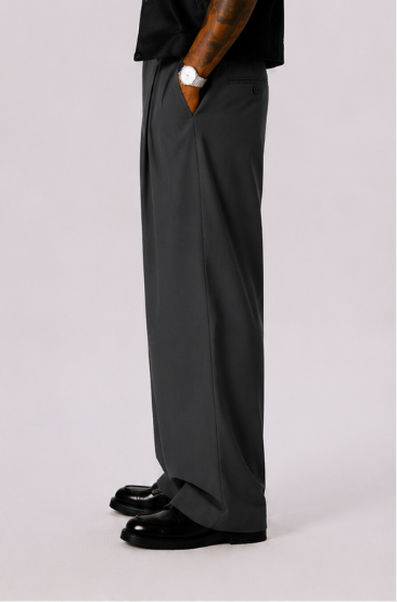 Pantalones Chino Cortos Ajuste Barril Pierna Ancha Relajados