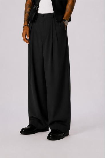 Pantalón Bellagio – Cintura Alta y Pierna Ancha Plisado