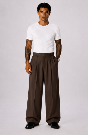 Pantalón Jogger Sahara – Pierna Ancha Marrón