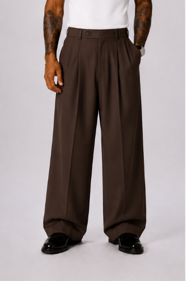 Pantalón Jogger Sahara – Pierna Ancha Marrón