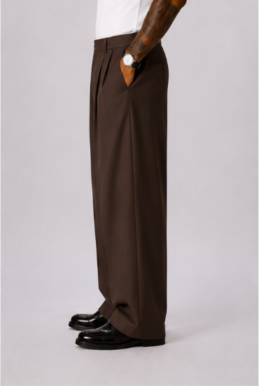 Pantalón Jogger Sahara – Pierna Ancha Marrón