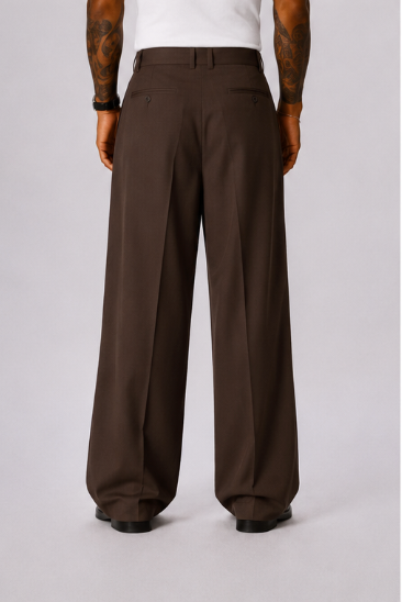 Pantalón Jogger Sahara – Pierna Ancha Marrón