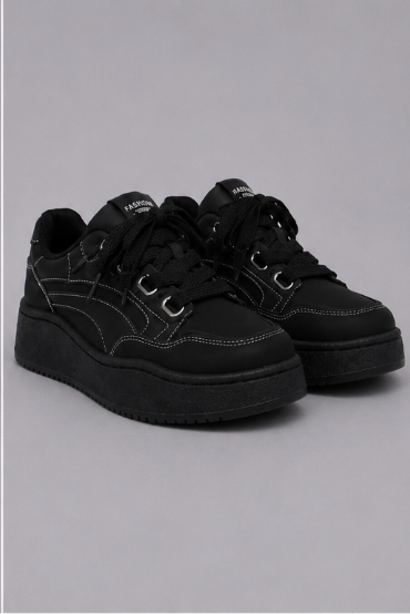Estocolmo – Zapatilla Plataforma con Cordones