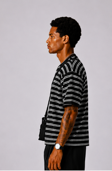 Portland – Camiseta Rayas Oversize Tricolor