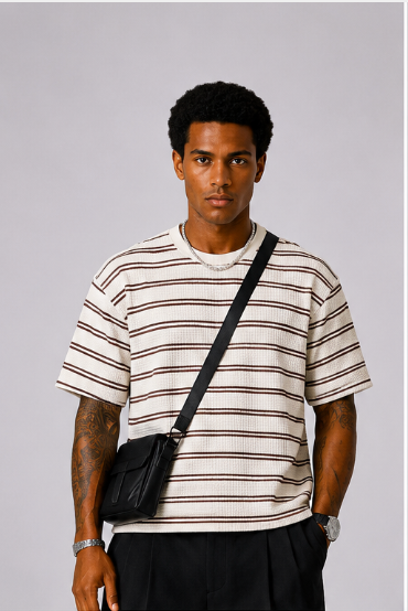 Portland – Camiseta Rayas Oversize Tricolor